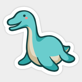 Cute plesiosaurus, dino, dinosaur Sticker